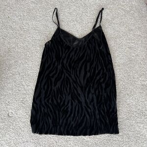 Sexy Sheer Tiger Print Spaghetti Straps Top S/M